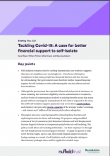 Tackling Covid-19: A case for better financial support to self-isolate